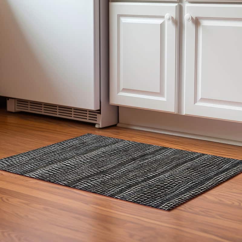 Premium Washable Super Soft Modern Artistry Mayfield Rug - Taupe - 1' 8" x 2' 6" - Rectangle