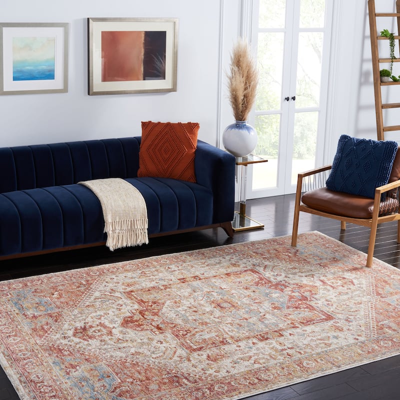 SAFAVIEH Valencia Sista Vintage Oriental Rug - 8' x 10' - Ivory/Rust