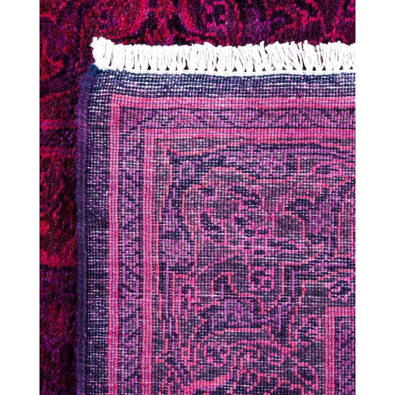 Contemporary Overdyed Wool Hand Knotted Runner - 2' 6" x 11' 10"