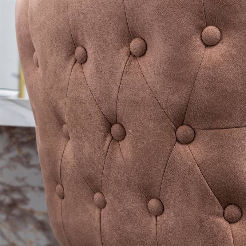 Modern Faux Leather Tufted Nailhead Trim Counter Stool Set of 2