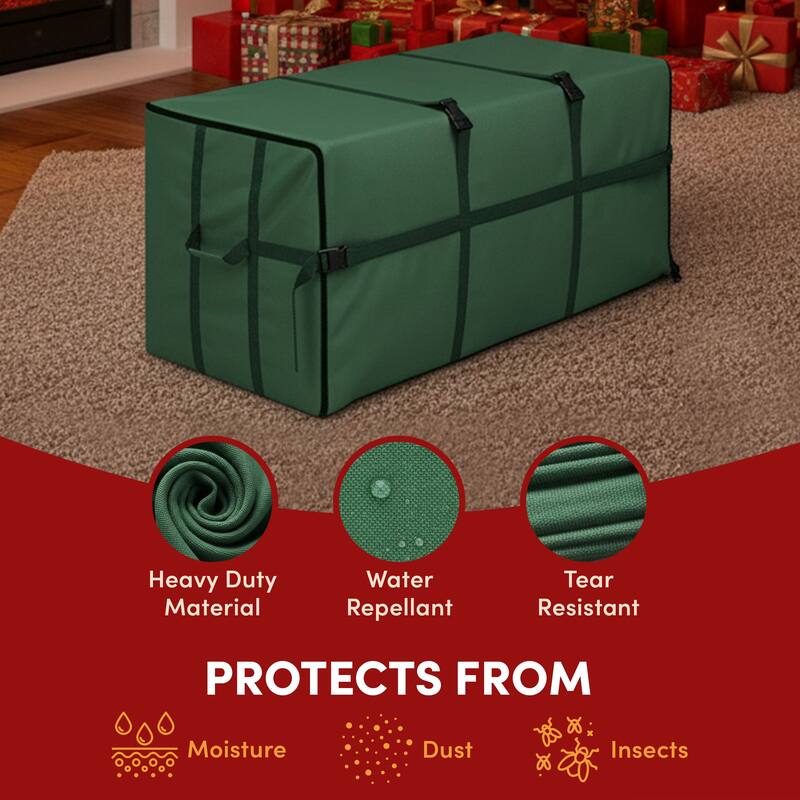 Christmas Tree Storage Bag for Artificial Trees - Canvas Storage Tote Protects Holiday Decorations and Inflatables by Elf Stor