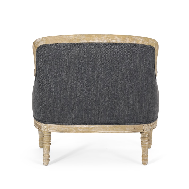 Modern 35" Upholstered Club Chair with Rubber Wood Frame for Living Room