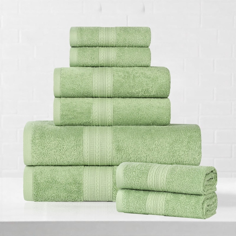 Superior Eco-Friendly Cotton 8-Piece Towel Set