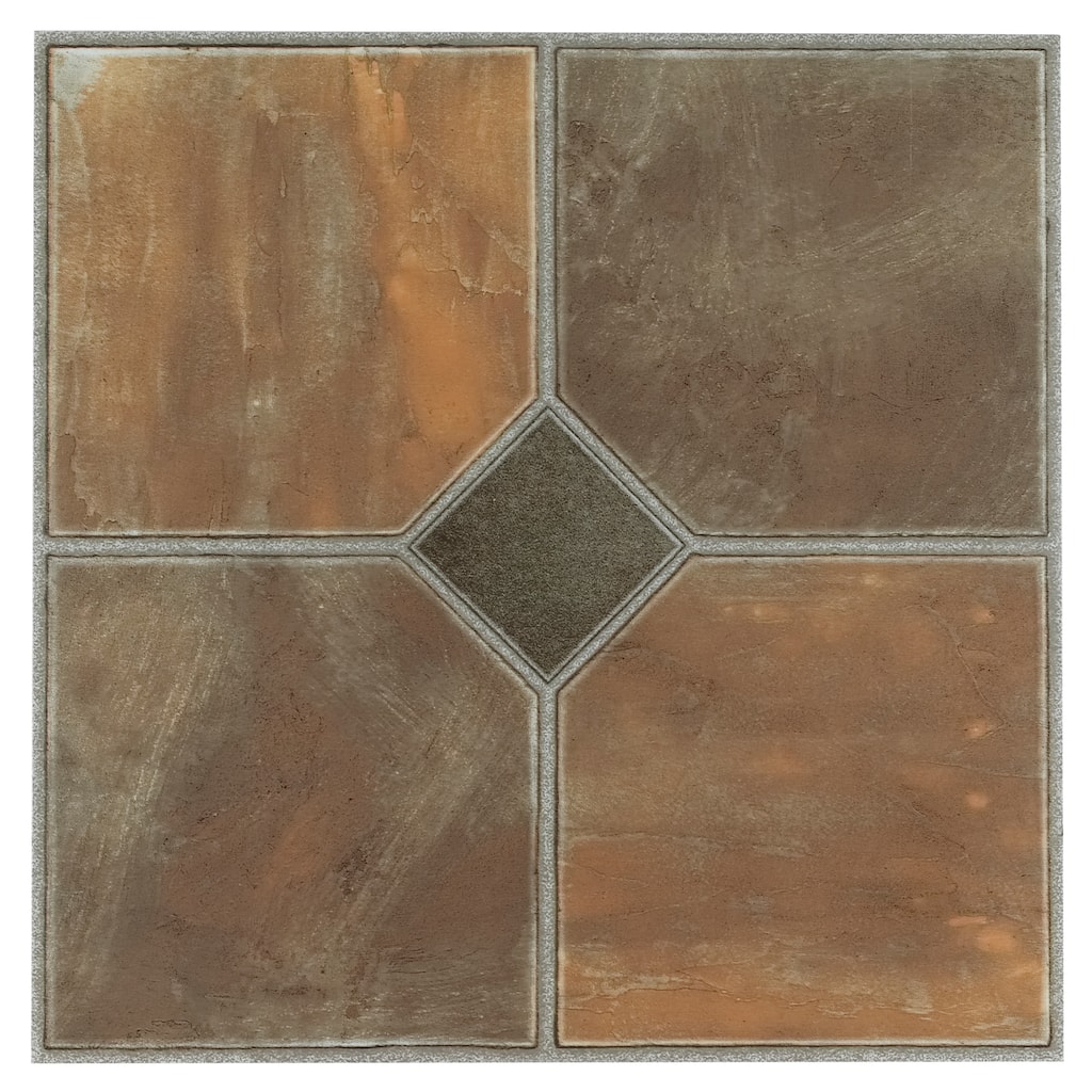 Achim Sterling Rustic Slate 12x12 Vinyl Floor Tile (45 Tiles/45 sq ft)