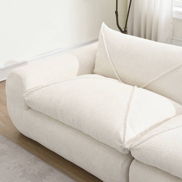 116'' Fully Sectional Compressed Sofa with High Density Foam, No Assembly Required