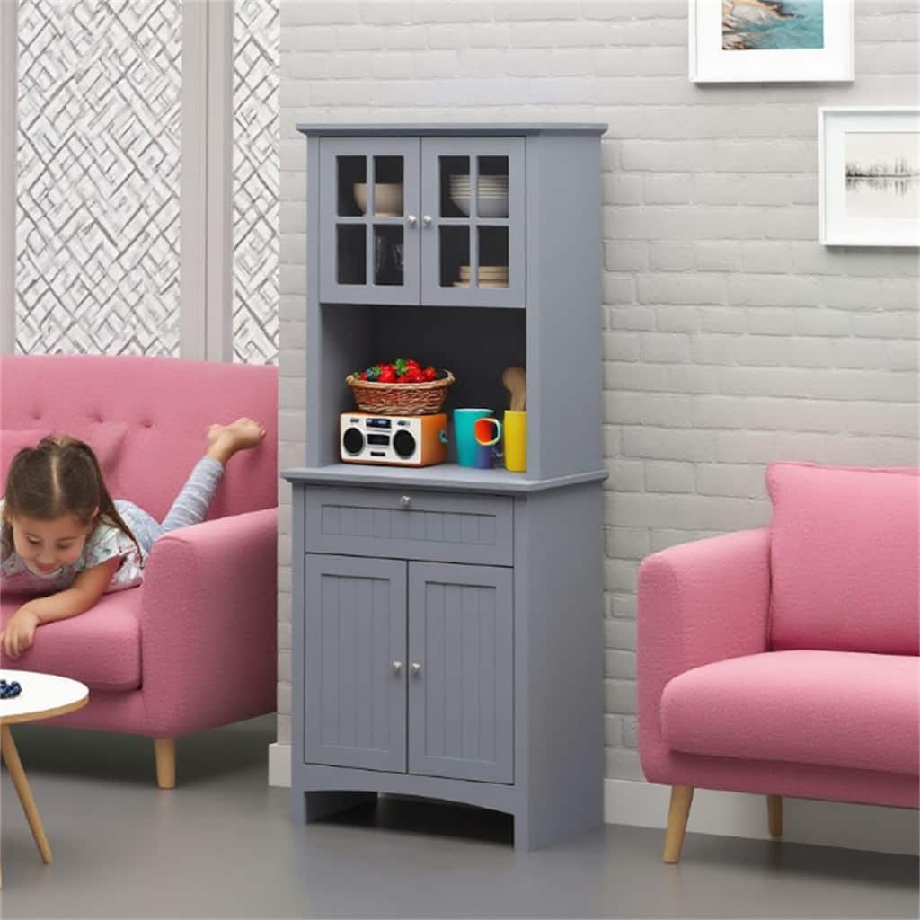 Kitchen Pantry Storage Cabinet with Adjustable Shelves