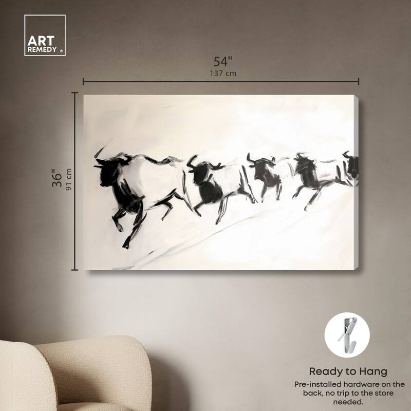 Bovine II Canvas by Art Remedy, Gallery Wrapped