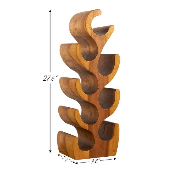 dimension image slide 2 of 3, Greenage Suarwood Tree Shaped Wine Rack Freestanding Wine Storage
