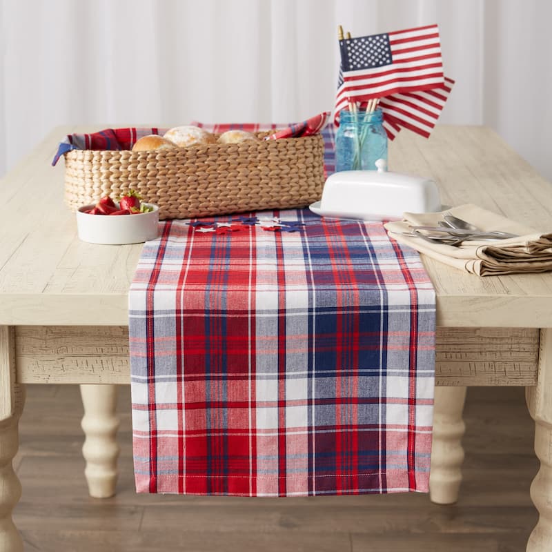 DII Americana Plaid Table Runner