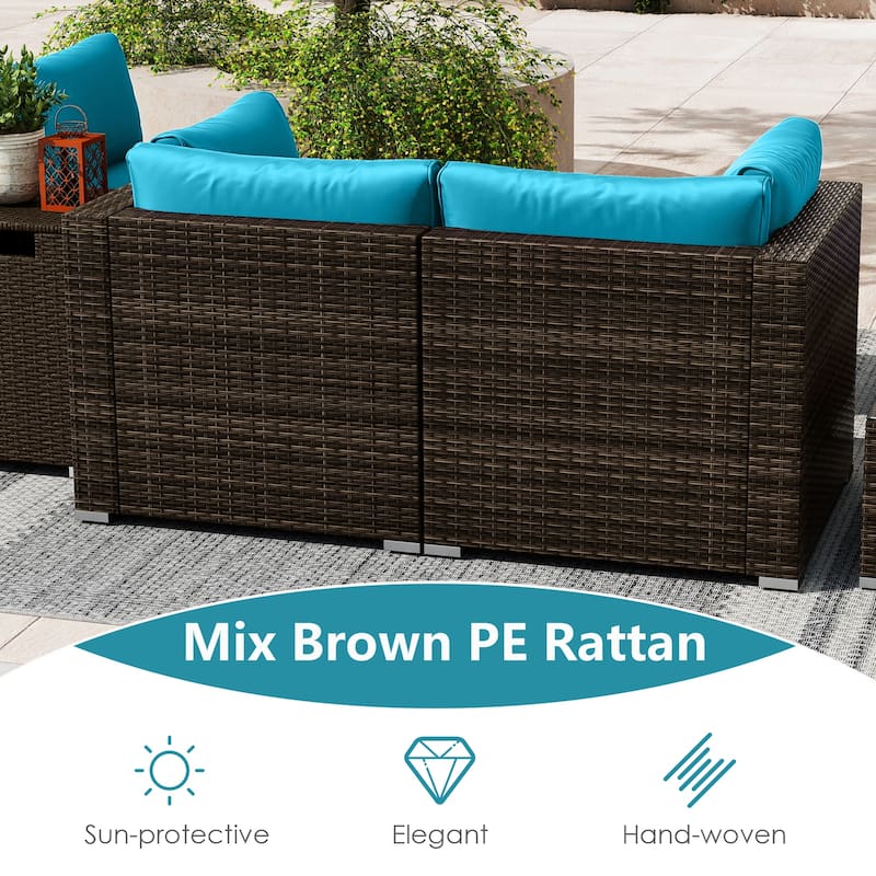 Costway 7 Pieces Outdoor Furniture Set with 32" Fire Pit Table and - See Details