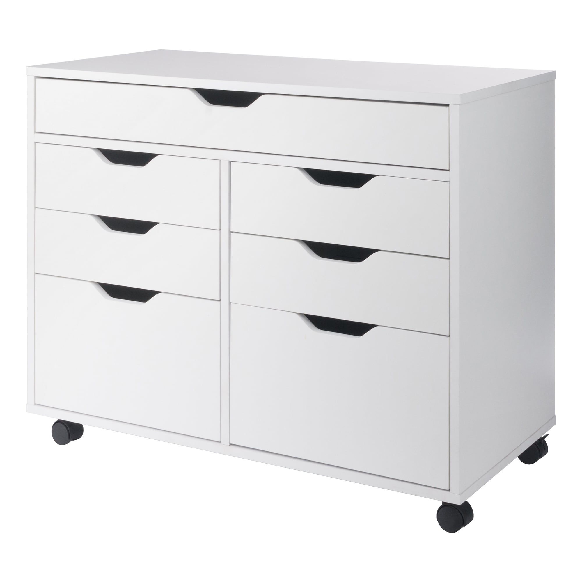 5-Drawer Multi-Storage Mobile Cabinet - 32.25" - White