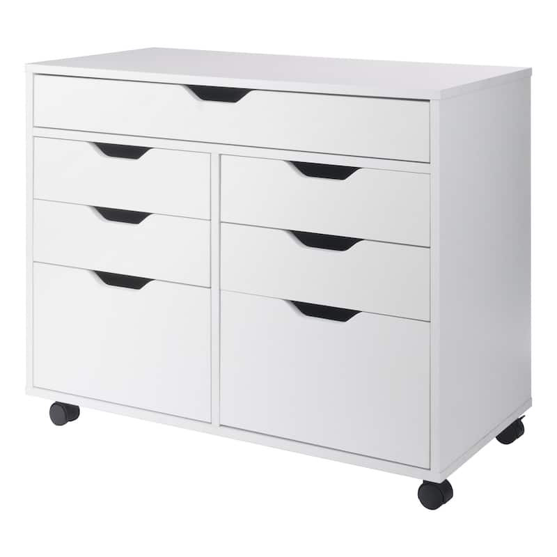 5-Drawer Multi-Storage Mobile Cabinet - 32.25" - White