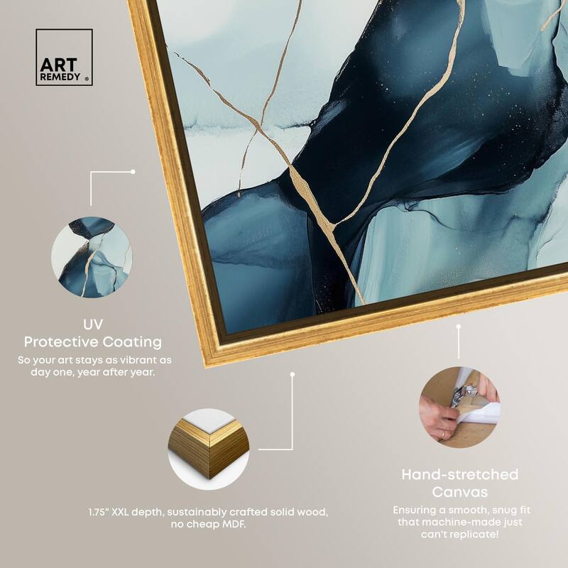 Cerulean Flow III Canvas by Art Remedy