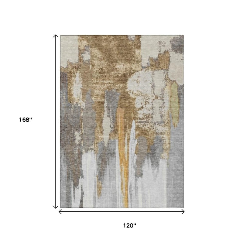 HomeRoots Abstract Transitional Rectangle Outdoor Rug