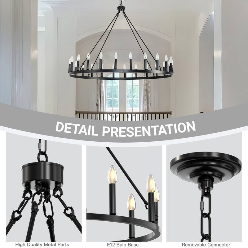 Wagon Wheel Chandelier Collection - Rustic Farmhouse Lighting for Every Space