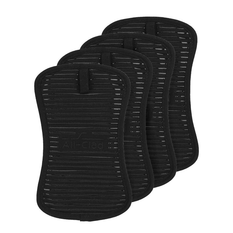 All-Clad Silicone Potholders - Set of 4 - Black