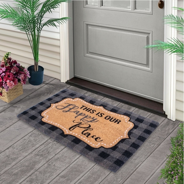Oversized Ribbed Indoor/Outdoor Door Mat (24 x 36)-Perfect for Mud-Rooms,  High Traffic Areas, Garages, Doorways, and Everyday Home Use(Natural)
