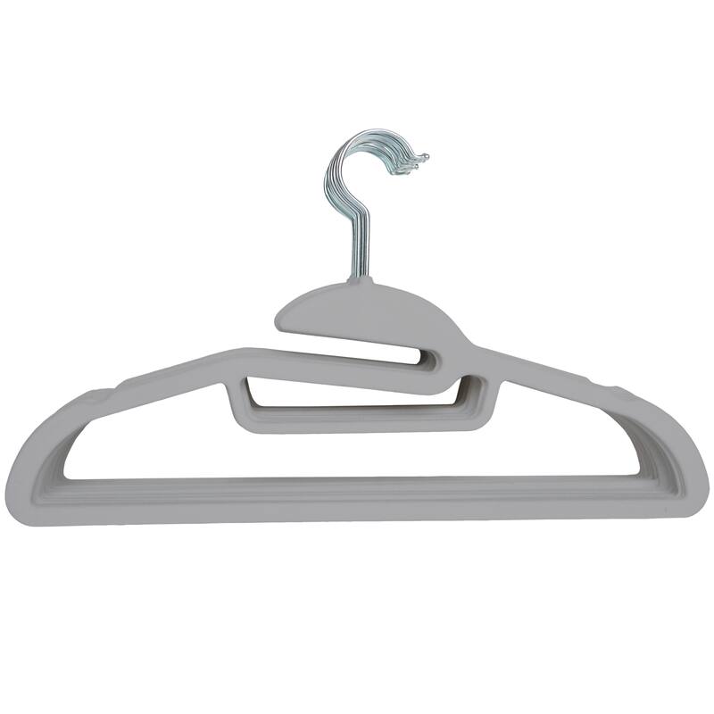 Simplify 24 Pack Ultimate Hanger in Black - 16.125"x 9"x .1875" - Grey - Plastic