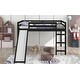 preview thumbnail 11 of 30, Full Size Loft Bed with Slide and Ladder for Kids, Under Bed Storage Espresso - Full
