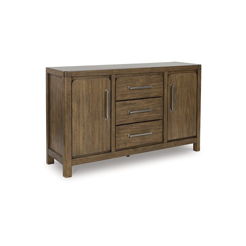 Signature Design by Ashley Cabalynn Light Brown Dining Server - 60.13" W x 18" D x 36" H