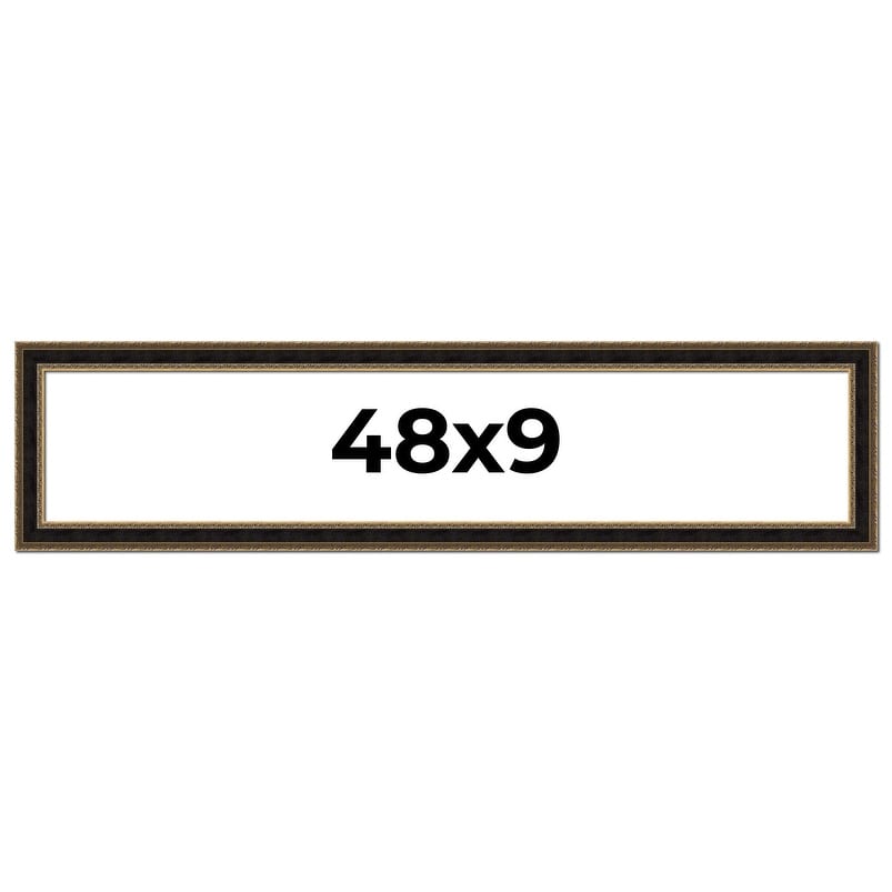 48x9 Frame Gold Antique Vintage Sold Wood Picture Frame | 1.75 Inch