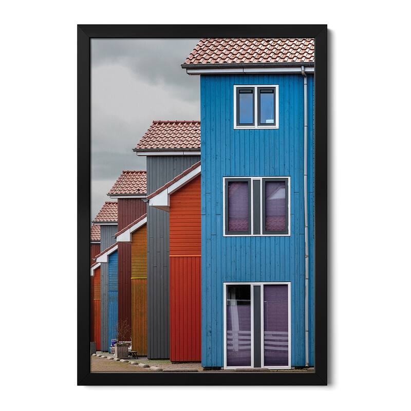Colour Row Premium Framed Poster by Theo Luycx - Black - 16x24x1