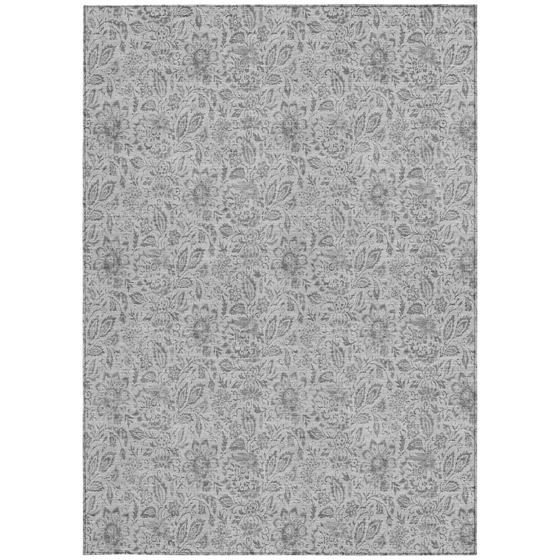 HomeRoots Floral Transitional Rectangle Outdoor Rug