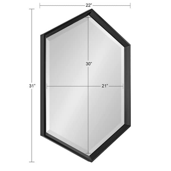 dimension image slide 1 of 6, Kate and Laurel Calter Hexagon Framed Wall Mirror