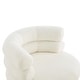 preview thumbnail 12 of 26, Christopher Knight Home - Swivel Bliss American Design Upholstered Round Swivel Barrel Chair with Teddy Fleece Fabric