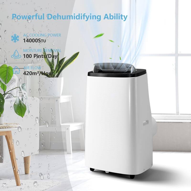 14000 Btu Portable Air Conditioner With Remote Control