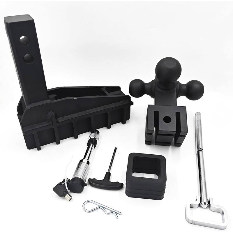 Ball Adjustable Trailer Hitch, 6" Drop Ball Hitch Fits 2-Inch Receiver