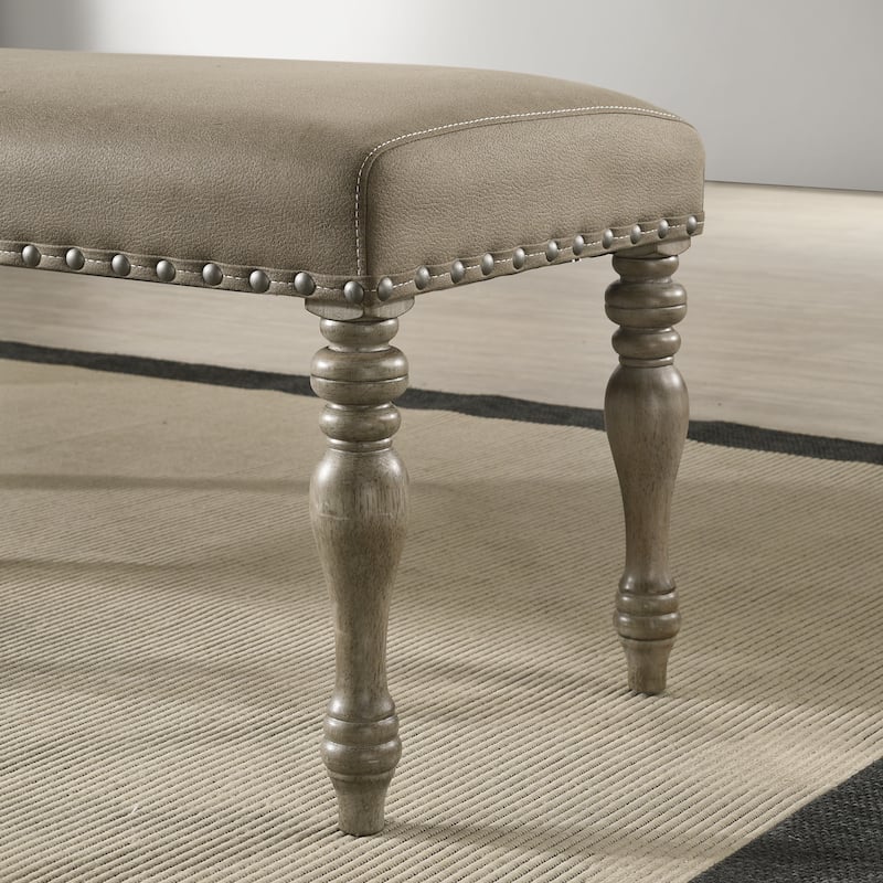 Roundhill Furniture Birmingham Nailhead 6-piece Dining Set