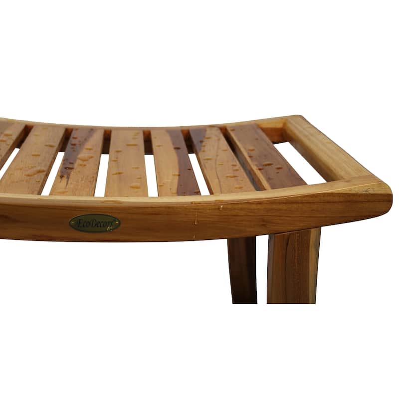 EcoDecors 24", Teak Shower Bench, Teak Shower Benches, Teak Bathroom Bench, Shower Bench Teak, Shower Chair Teak, Antique Gray