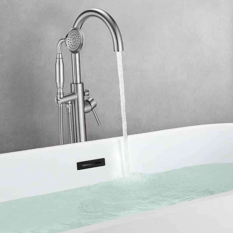 Freestanding Claw Foot BathTub Faucet with Handheld Shower Tub Filler