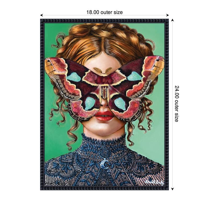 Kate and Laurel Forest Witch by Charlotte Brindley Framed Canvas Wall Art Print