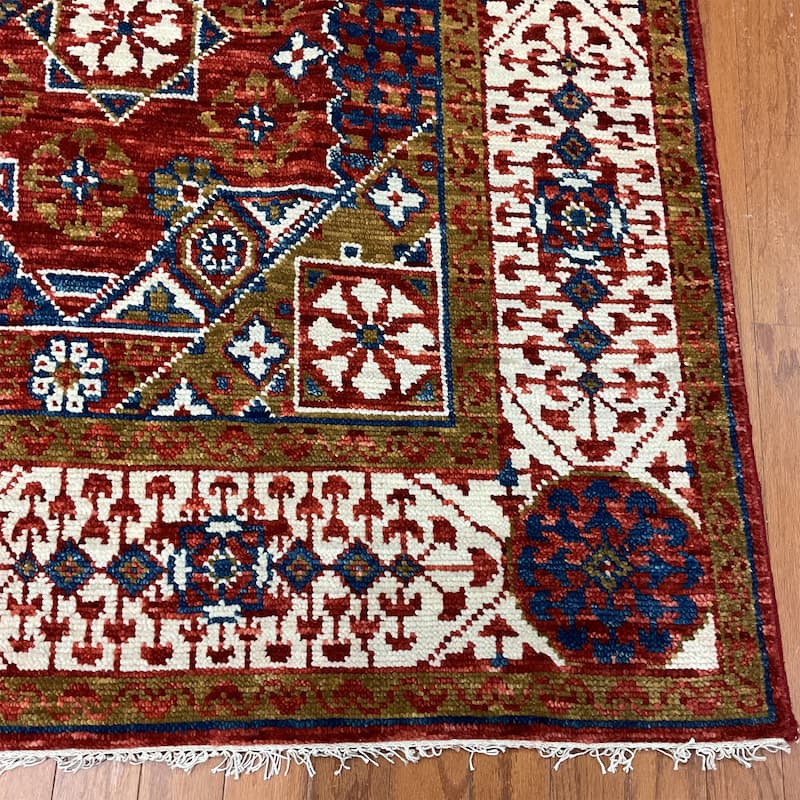 HERAT ORIENTAL Handmade Indo Mamluk Wool Rugs - 6'1" x 9'