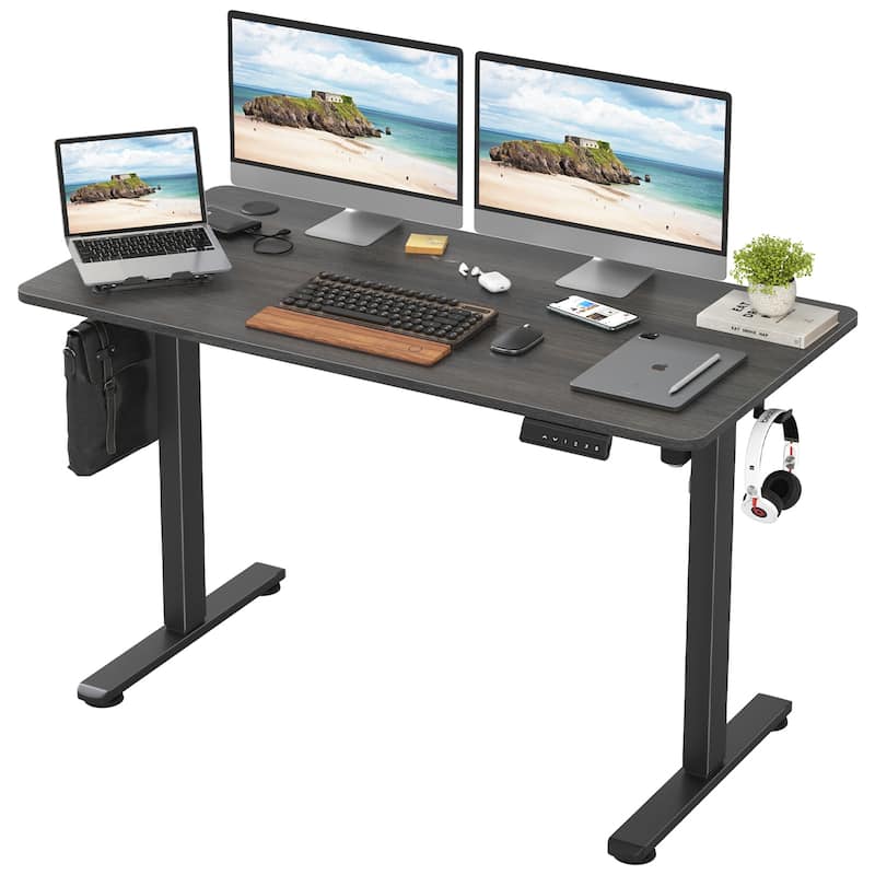 Electric Standing Adjustable Height Sit Stand Home Office Desk w/ Splice Board