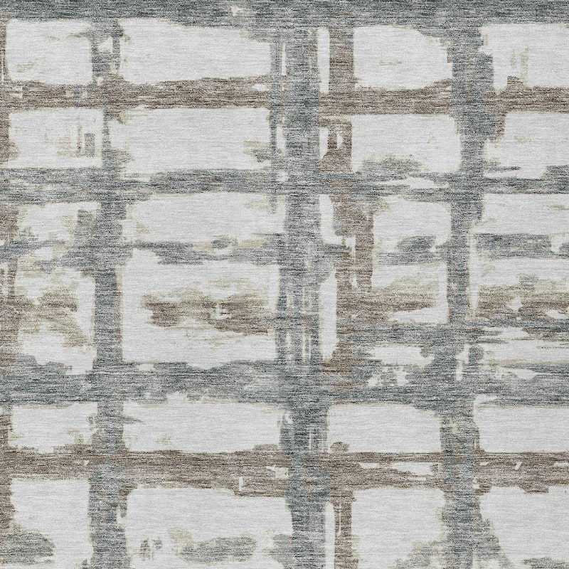 HomeRoots Striped Transitional Rectangle Outdoor Rug