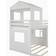 preview thumbnail 9 of 8, Playhouse-inspired Style Wooden Twin Over Full Bunk Bed