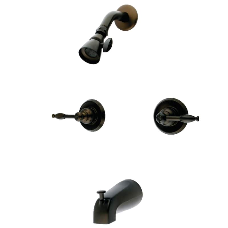 Kingston Brass Knight Double-Handle Tub and Shower Faucet