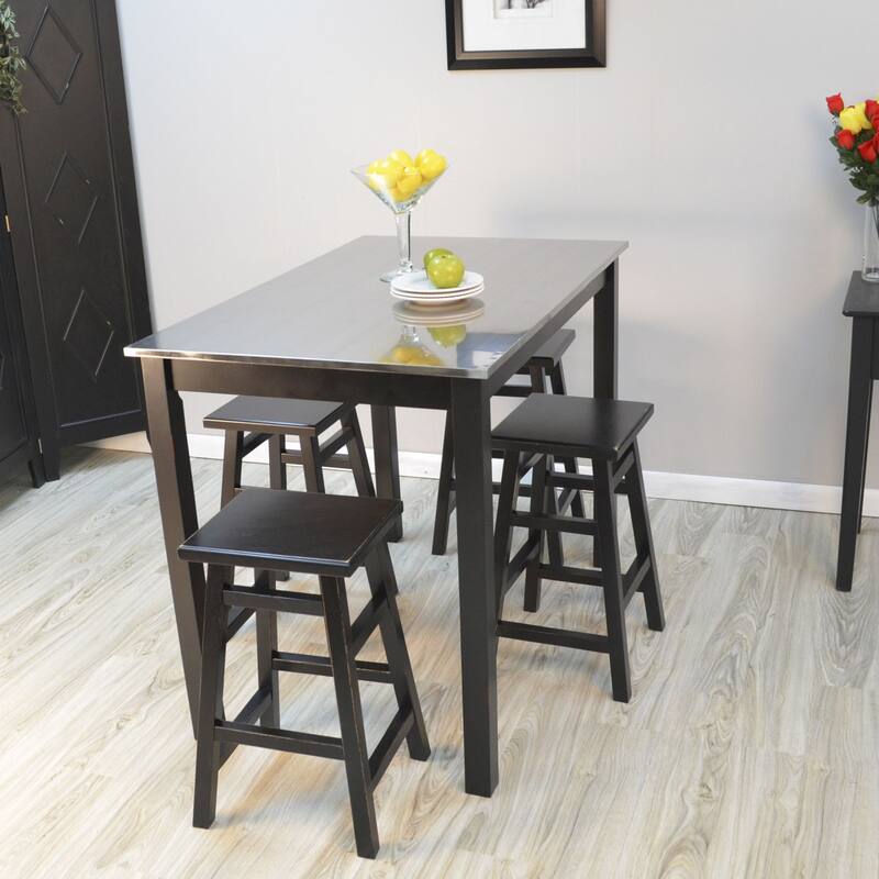 Stainless Steel Top Bar Table - 42" - Black
