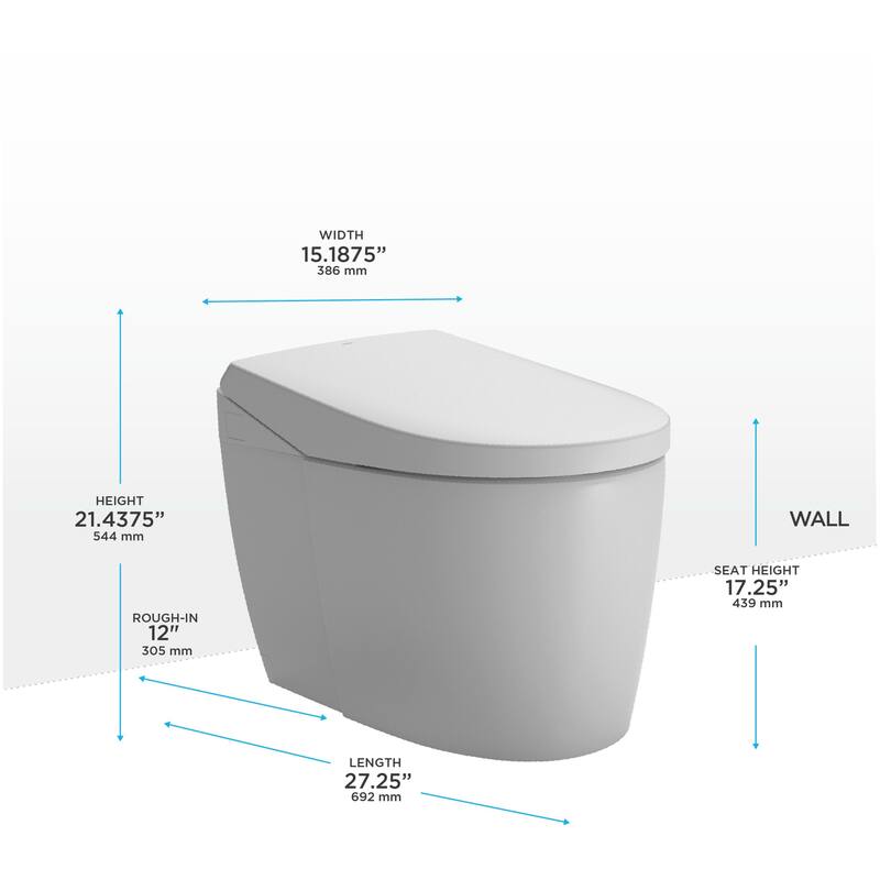 Toto MS8551CUMFG#01 Neorest AS 0.8 / 1 GPF Dual Flush One Piece Elongated Chair Height Toilet