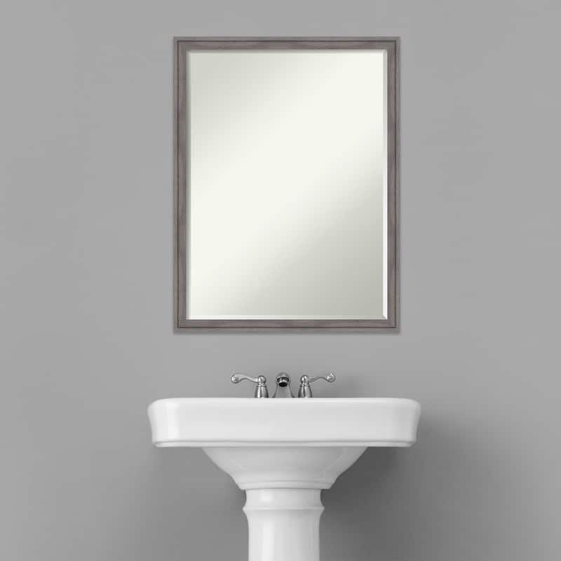 Florence Half-Inch-Bevel Framed Bathroom Vanity Wall Mirror - Glass Size 18x24