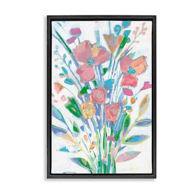 Stupell Pastel Joyful Bouquet Framed Floater Canvas Wall Art Design By Stephanie Fielden