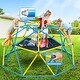 preview thumbnail 3 of 7, Jungle Gym 10ft Climbing Dome with Swing, Outdoor Playset with Monkey Bars for Kids Supports 800LBS Backyard Climbing Toys