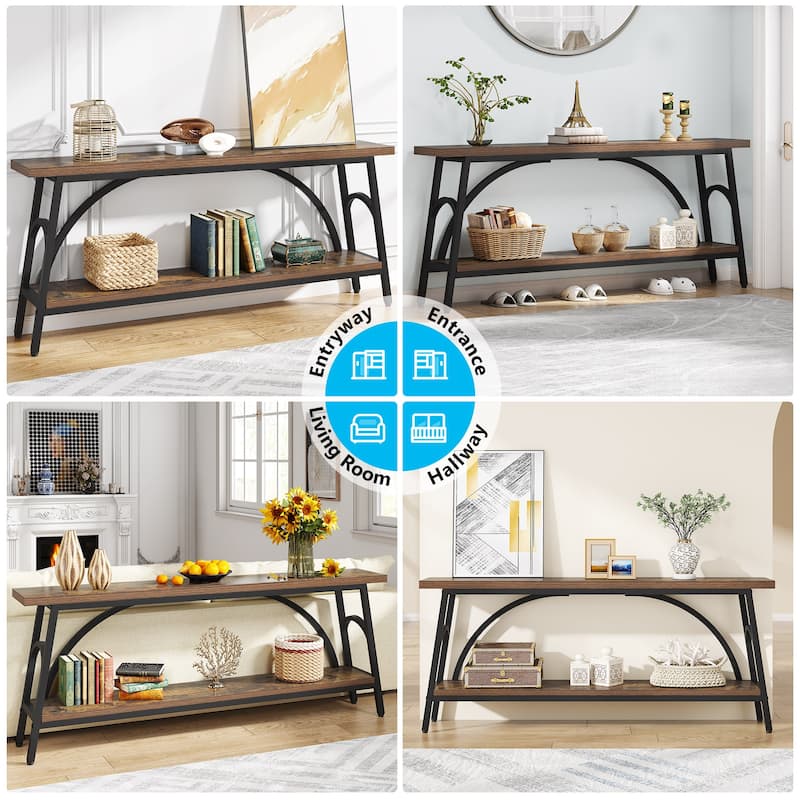 Console Table Behind Sofa Couch,Narrow Long Sofa Table,Hallway Accent Tables for Entryway
