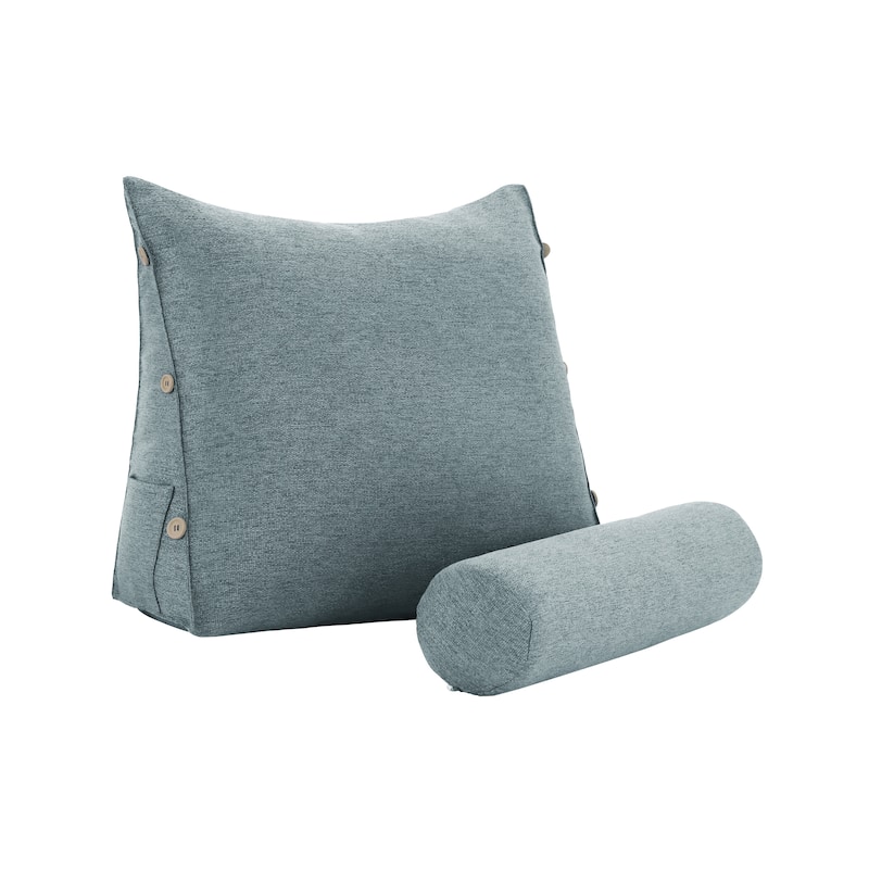 WOWMAX Bed Rest Wedge Reading Pillow Headboard Back Support Cushion
