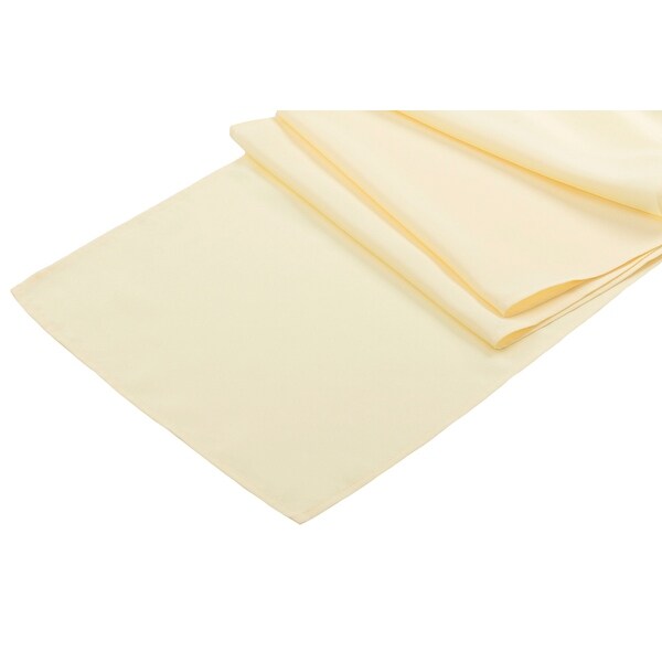 Polyester Table Runner Approximately 13" width x 108" length - Pastel Yellow