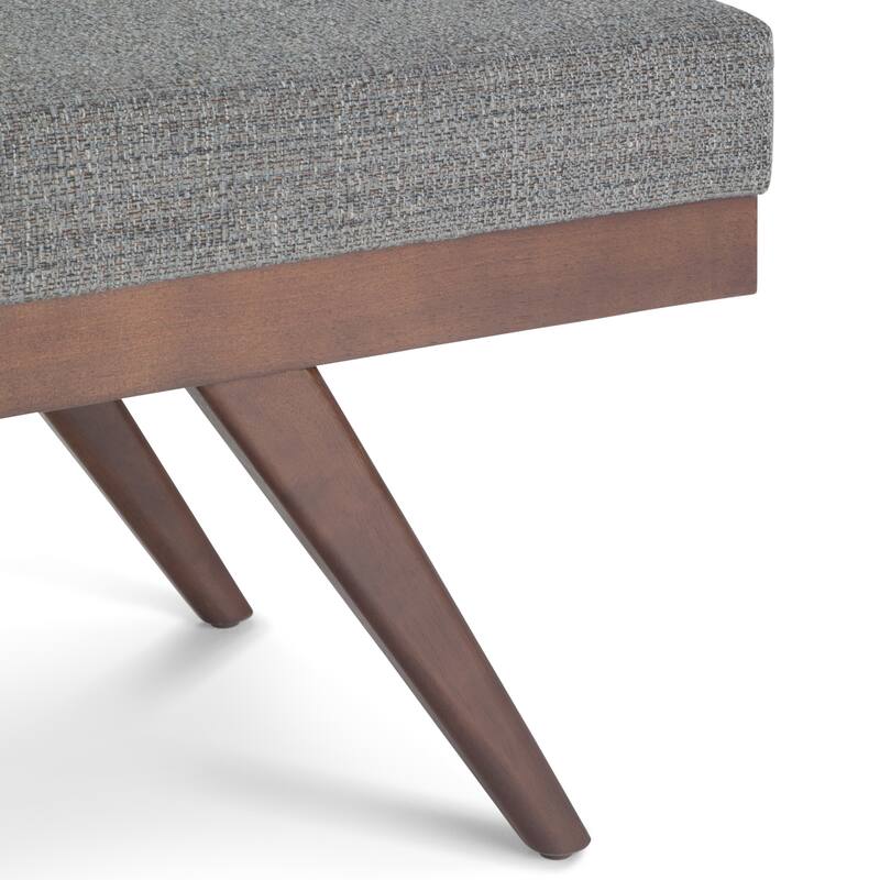 WYNDENHALL Nadine 48 inch Wide Mid Century Modern Rectangle Ottoman Bench