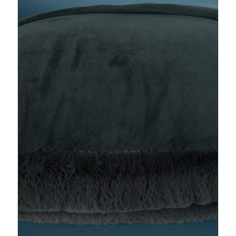 Madrid Collection Ultra Soft Ribbed Faux Fur Throw Pillow